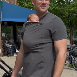 Lalabu Men's Charcoal V-Neck Shirt